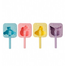 Ice Lolly Moulds, 4PCS Ice Lolly Moulds with Sticks Ice Cream Mold with Cover Fruits Ice Cube Tray Cute Homemade Popsicle Maker Compatible DIY Ice Po