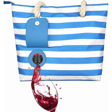 Bolsa de playa para vino, bolsa térmica para vino a prueba de fugas c