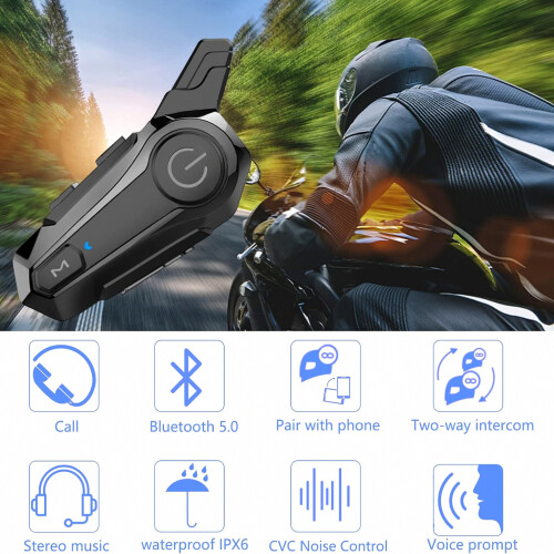 Auriculares Bluetooth para motocicleta E1 - Intercomunicador Bluetoot 1
