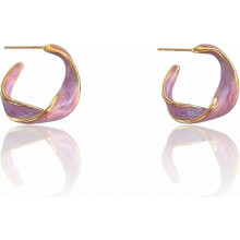 Boucles d'oreilles lavande violettes, compatibles femmes et filles | Boucles d'oreilles créoles vio