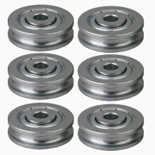 Lot de 6 poulies en acier en forme de U pour rail, galets passifs 5x23x6,5 mm, Newway_Surprise Gift