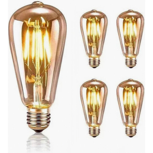 ST64 LED 12W Χρυσή Λάμπα Νήματος E27 110V 220V Vi