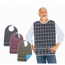 Bavoirs pour adultes, lot de 3 bavoirs imperméables, protection alimentaire, adaptés aux hommes, fe