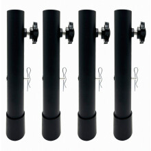 4Pcs Folding Table Leg Extendsion, Table Support Lift Leg Compatible Bent/Straight Legs, Chair Leg Extenders, Adjustable Height Table Leg Riser 20cm_