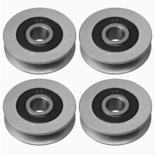 4x Roulements à billes industriels en U, en acier, pour poulie de câble - Cadeau surprise Newway