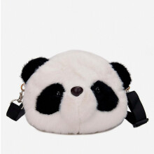 Plyšová panda kabelka kompatibilná s dievčenskou roztomilou kartónovou crossbody taškou, malou nadý