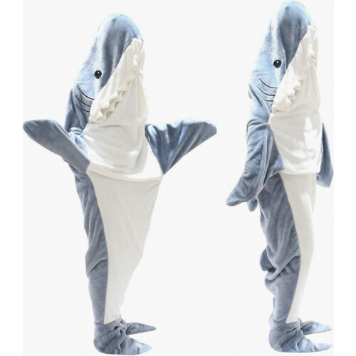 Κουβέρτα Shark με κουκούλα 160cm-210cm, φορετή, ε 1