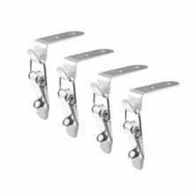 4PCS Stainless Steel 90-Degree Tool Box Hood Locks Latches,Cabinet Trunk Trailer Tool Box Door Hood Locks Latches, Tool Box Hasps, Closet Case Box Ch