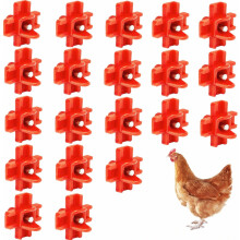 Lot de 20 abreuvoirs à tétines horizontales à fixation latérale pour volailles (poules, canards, ca