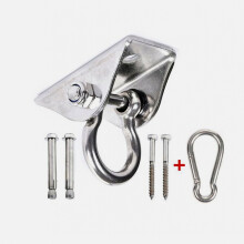Hangmat ophangset, roestvrijstalen schommelhanger, hangstoel ophangset, 360 draaibaar, draagvermogen 450 kg, zwaar uitgevoerd, geschikt voor schomme