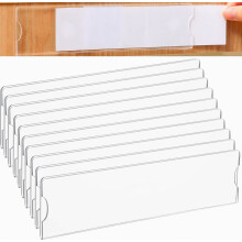 x 8 pollici Porta targhette in acrilico trasparente, cornice porta targhette in plastica acrilica con nastro adesivo, targhette orizzontali da parete