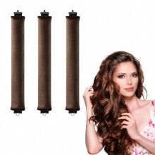 3er-Set Lockenwickler für lockiges Haar ohne Hitze – für perfekte Locken über Nacht (Braun) – Überraschungsgeschenk
