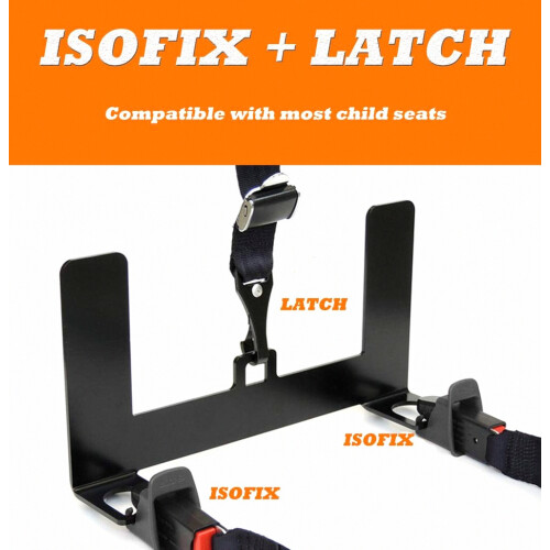 Crochets d'ancrage LATCH pour siège auto, support de fixation ISOFIX pour siège de sécurité enfant, 1