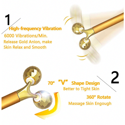 24k Μπάρα Ομορφιάς Golden Face Massage, Ηλεκτρική 1