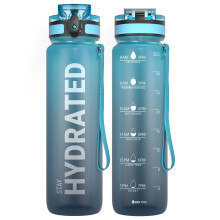 Sahara Sailor Water Bottle 1L, Leakproof Tritan Bottle with Time Marker