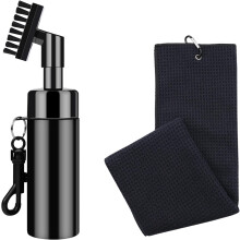 FUZVOL Golf Club Brush Groove Cleaner and Microfiber Golf Towel Kit