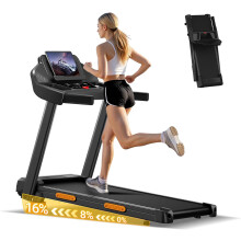 Folding Treadmill with 16% Incline, Foldable Treadmill 12KM/H for Home