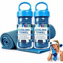 Coomoors 2 Pack Cooling Towels, Ice Cool Microfibre Towel for Neck & Gym
