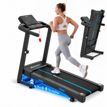 GEOTECH Foldable Treadmill for Home with 8% Incline, 180KG Weight Capacity Heavy Duty Running Machine, 4.0HP Walking Pad, 1-12 KM/H, Folding Treadmil