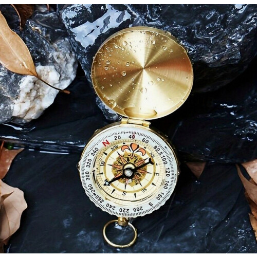 1pc Glow Compass, Portable Outdoor Camping Compass Tools_Surprise Gift 1