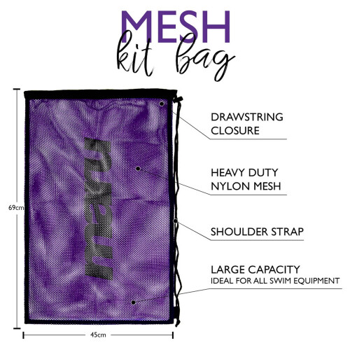 Maru MARU Mesh Bag for Swimming Equipment (Purple) 1