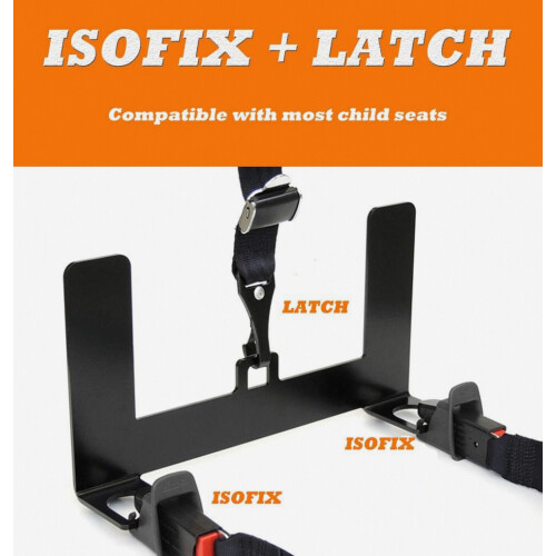 Crochets d'ancrage LATCH pour siège auto, support de fixation ISOFIX pour siège de sécurité enfant, 1