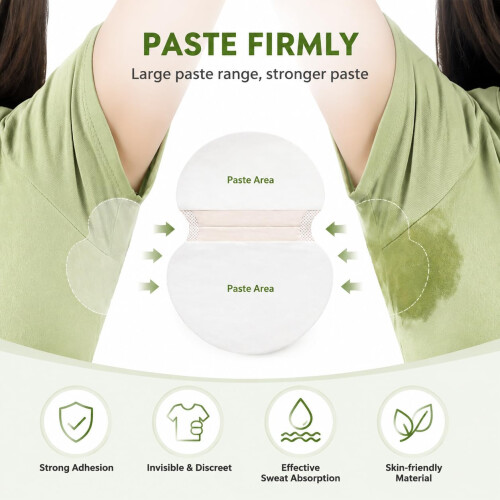 80 PCS Armpit Sweat Pads,Lightweight Underarm Sweat Stickers,Non Visible 1