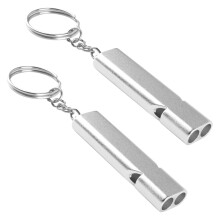 Feibety 2 Pcs Emergency Survival Whistle,Safety Whistle Survival,Super Loud Emergency Survival Whistle with Keychain Whistle Hiking Accessories for Ou
