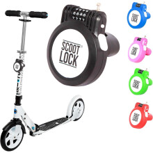 SCOOT LOCK Portable Combination Scooter Lock New Reinforced Scooter Lock Steel Wire Chain Cable Micro Trunki Birdie Ozbozz EVO for Kids Children and