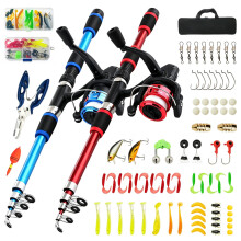 Telescopic Fishing Rod and Reel Combo1.8M for Youth Beginners, Set of 2