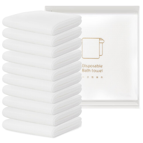 DAWNTREES 10 Pack Disposable Bath Towels, 70x140 cm Single Use Towels