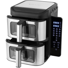 Vencier 11L Dual Basket Air Fryer Slim Stacked Vertical 2x5.5L Baskets 2400W