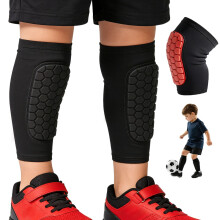 Shin Guards for Kids, Shin Defender Kids, Football Soccer Shin Pads, Ski Shin Protector with Honeycomb Pads