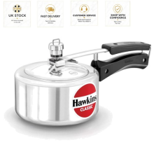 Hawkin Classic 1.5L Aluminium Pressure Cooker – Mirror Satin for Fast Cooking