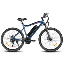 (Blue) Electric Bike 36V 13AH 500W Motor Recommended Top Speed 25KM/H 26 Inches Tire Electric Bike 40-80km Mileage Max Load 150Kg EU DIRECT