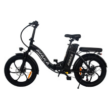 (Black) Electric Bike 48V 18.2AH 500W Recommended Top Speed 25KM/H Electric Bike 20*3.0 Inch 70-100KM Mileage Range Max Load 120KG
