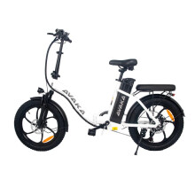 (White) Electric Bike 48V 18.2AH 500W Recommended Top Speed 25KM/H Electric Bike 20*3.0 Inch 70-100KM Mileage Range Max Load 120KG