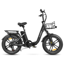 (Black) Electric Bike 36V 13AH 500W Motor Recommended Top Speed 25KM/H Electric Bike 20 Inch 70KM Mileage Range 150KG Max Load