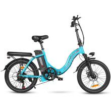 (Lake Blue) Electric Bike 36V 12AH 350W Motor Recommended Top Speed 25KM/H 20inch Tire 40KM Max Mileage 150KG Max Load