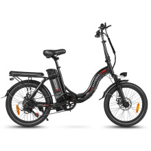(Black) Electric Bike 36V 12AH 350W Motor Recommended Top Speed 25KM/H 20inch Tire 40KM Max Mileage 150KG Max Load