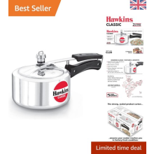Luxurious 2 Litre Aluminium Pressure Cooker with Safety Lid - Quick Meals