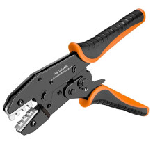 HS-2546B Ratchet Crimping Plier for Solar Connectors AWG14-10 Electrical Wire Terminal Crimping Tool