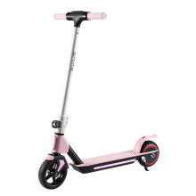 (Pink) Electric Scooter For Kids 24V 2.5Ah 130W Top Speed 14KM/H 6.5inch Folding Moped Electric Scooter 5-8KM Mileage Max Load 70Kg Kid Scooter