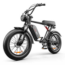 (Black) Electric Bike 48V 20AH Battery 1000W Motor Recommended Top Speed 25KM/H 20*4.0inch Tires 80KM Max Range 150KG Max Load Electric Bicycle