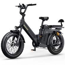 (Black) Electric Bike 52V 60AH 1000W(Peak 2000W) Motor Recommended Top Speed 25KM/H 20inch Tire 320KM Max Mileage 160KG Max Load Electric Bicycle