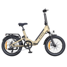 (Golden) Electric Bicycle 13.5Ah 48V 250W Motor Recommended Top Speed 25KM/H 20 Inches Tire Electric Bike 135km Mileage Max Load 150Kg