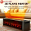 2KW Baseboard Electric Radiator Heater Fireplace 3D Flame Light Extended Outlet 2
