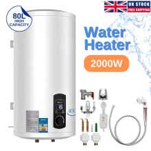 80L Vertical Electric Storage Water Heater 2000W Hot water Cylinder UK
