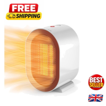 Quiet Portable Electric Heater - 200 sq ft Coverage with Dual Safety Protection
