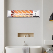 Wall Mounted Quartz Heater 1200W – 2 Bar Electric Patio Heater, 2 Heat Settings
